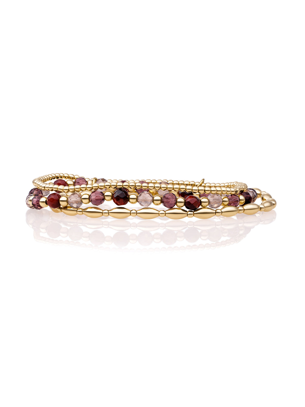 Multi Gem Rice Mix Armbanden Set Goud - Sets