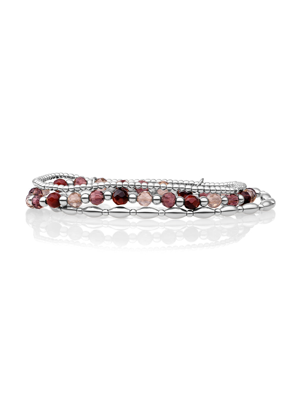 Multi Gem Rice Mix Armbanden Set Zilver - Sets