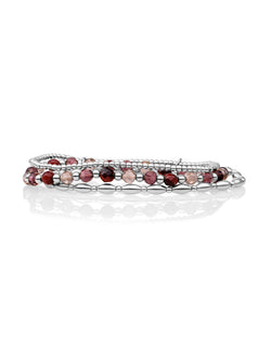 Multi Gem Rice Mix Armbanden Set Zilver - Sets