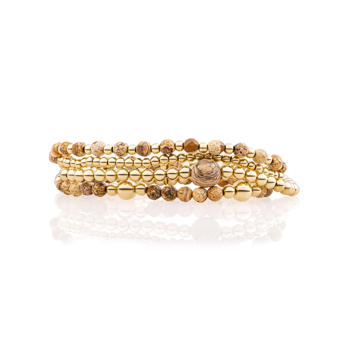 Landscape Jasper Interstellar Core Armbanden Set Goud - Sets