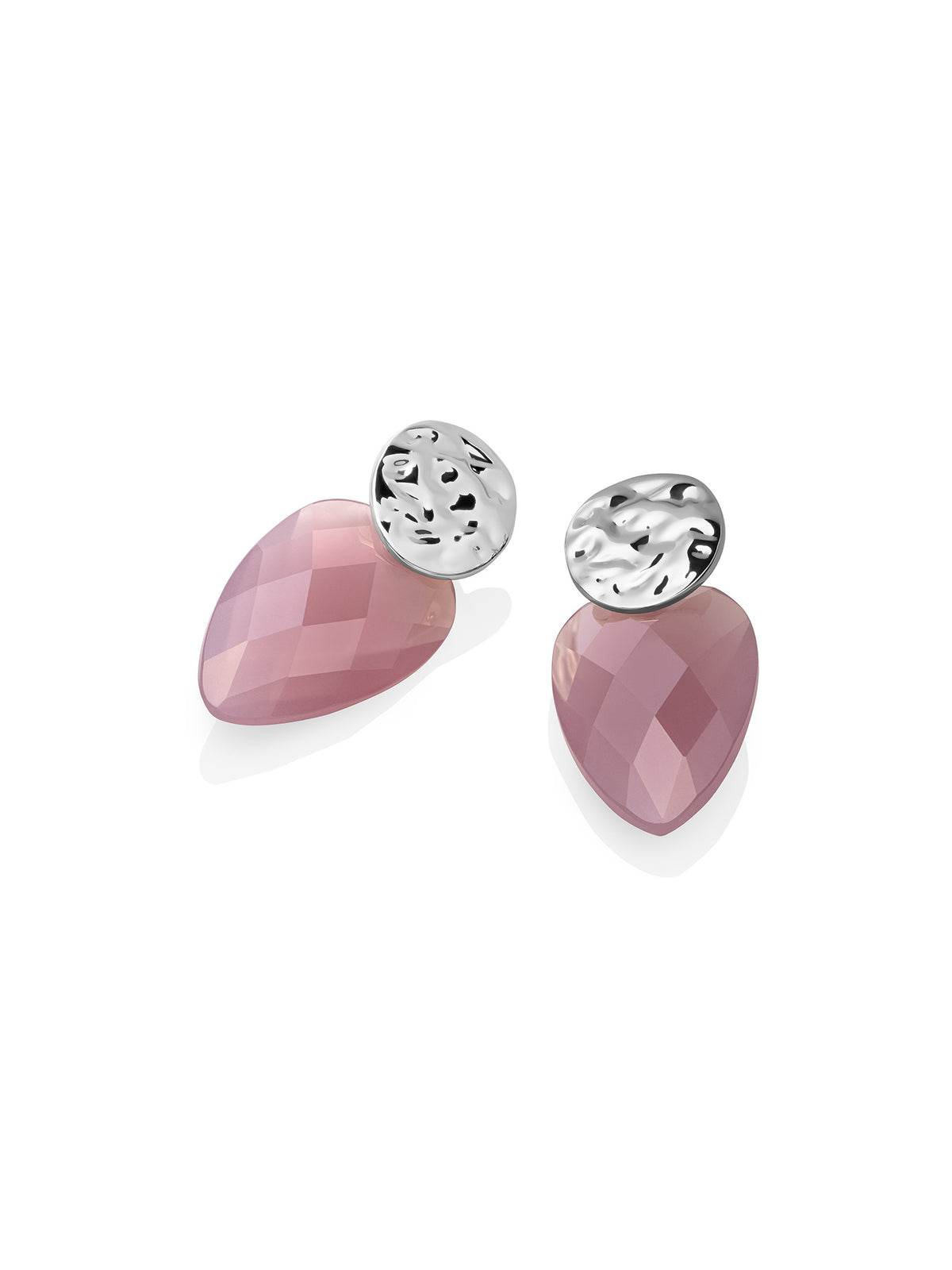 Aubergine Quartz Blossom Fuse Push Back Oorbellen Set - Sets