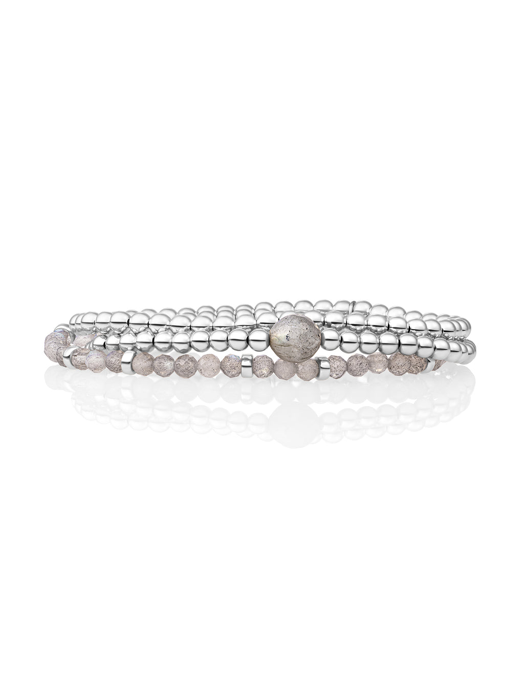 Labradorite Core Roundel Interstellar Armbanden Set Zilver - Sets