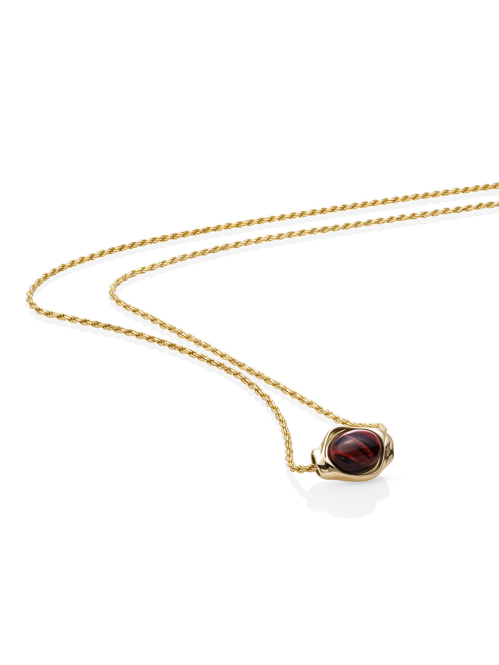 Red Tiger Eye Flow Rope Ketting Set Goud - Sets