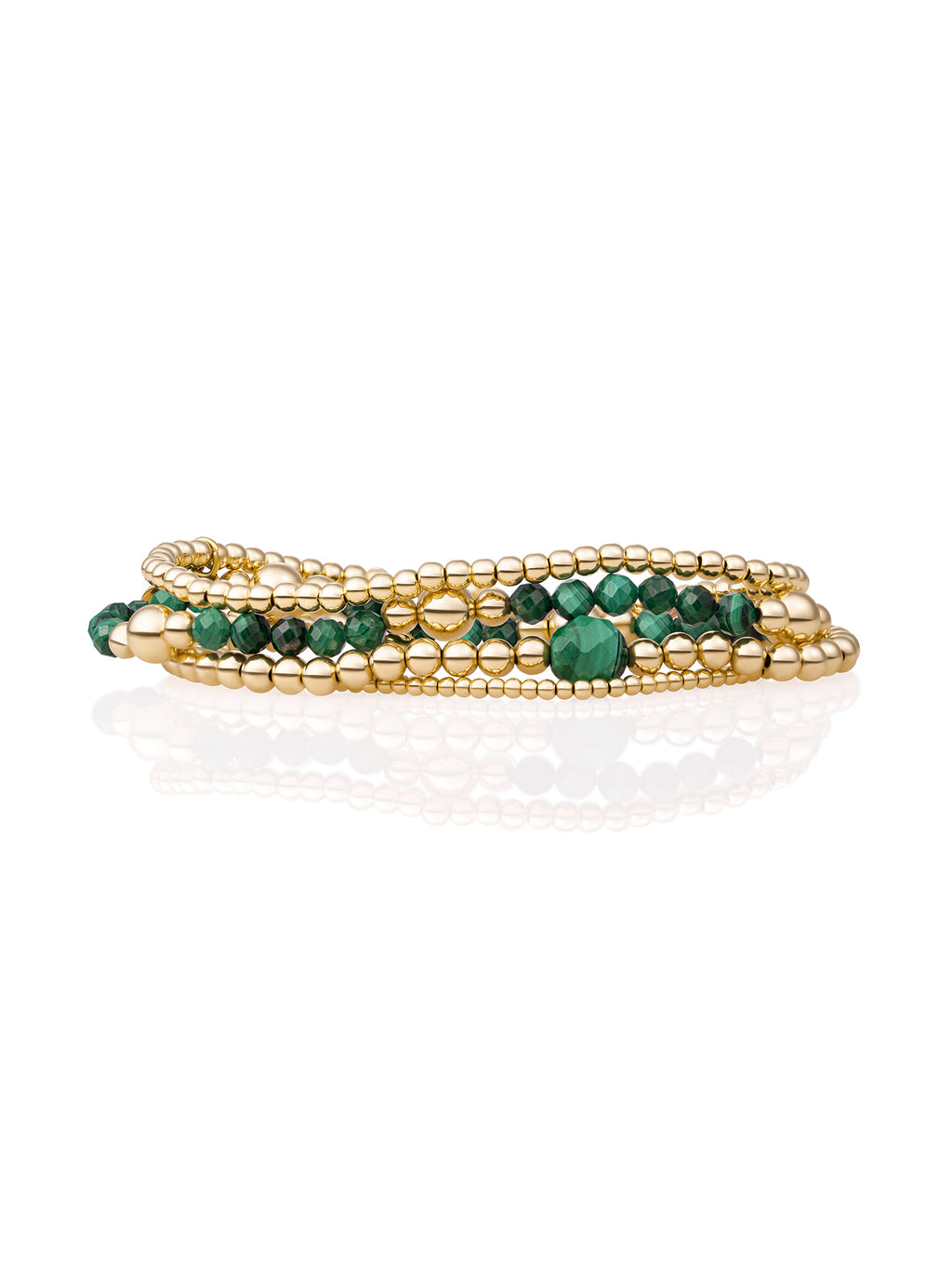 Malachite Core Saturn Armbanden Set Goud - Sets