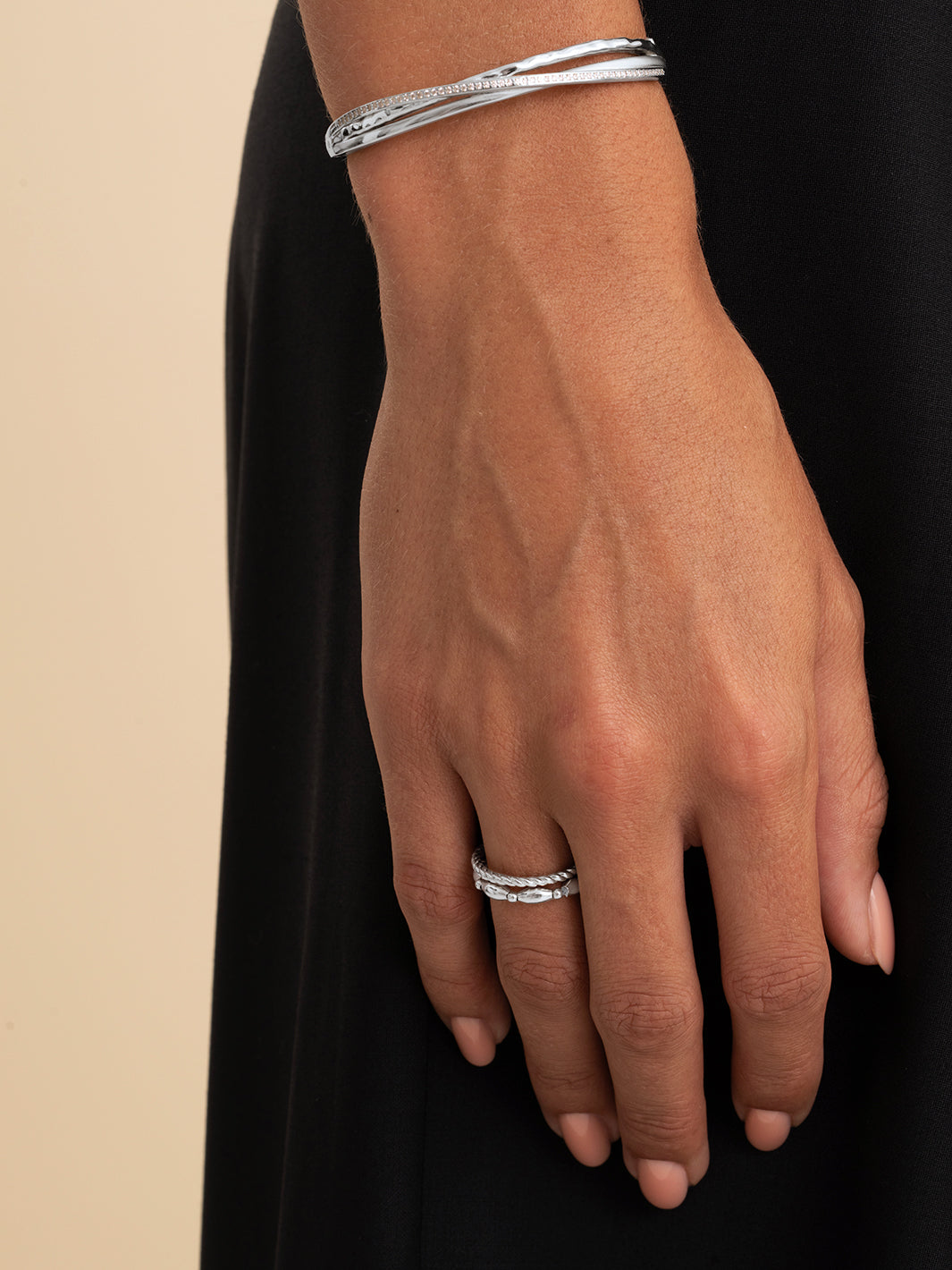 Twist Rice Ringen Stack Zilver