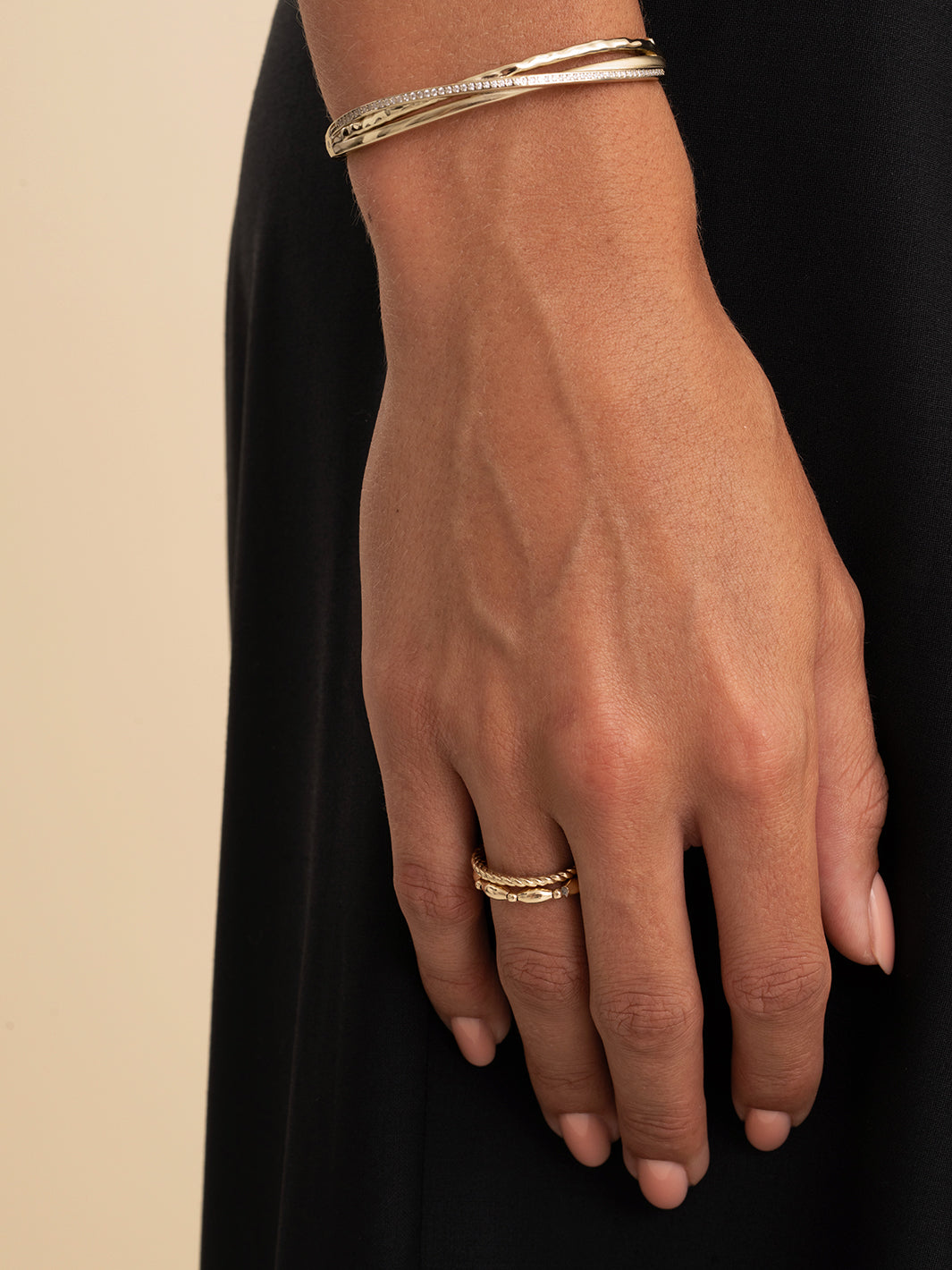 Twist Rice Ringen Stack Goud