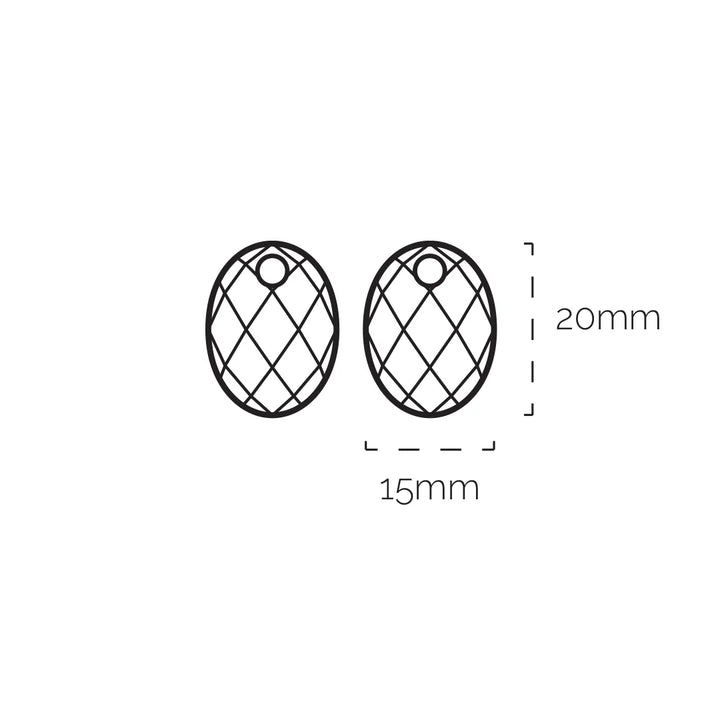 Sonnensteine ​​Medium Oval Ohrringe-Edelsteine