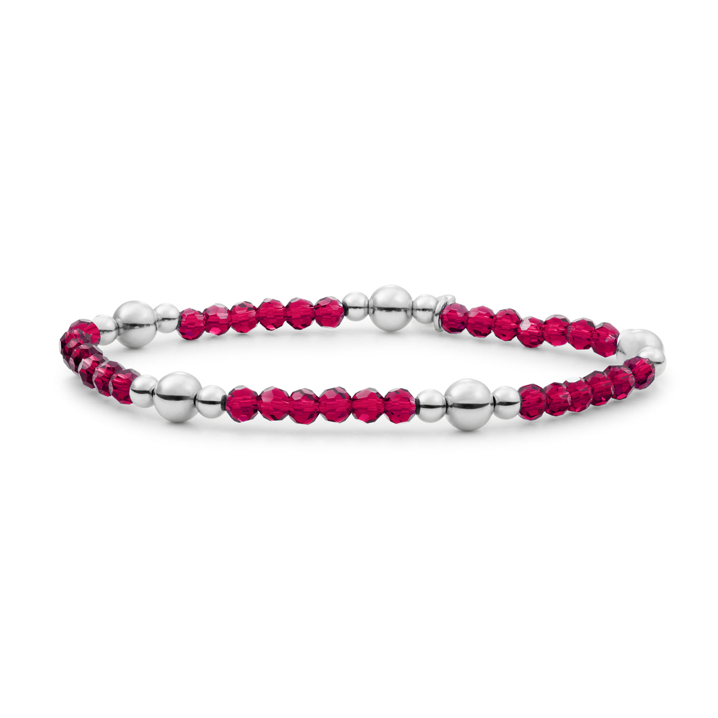 Sterling zilver armband met edelstenen en kralen die niet verkleuren #kleur_zilver