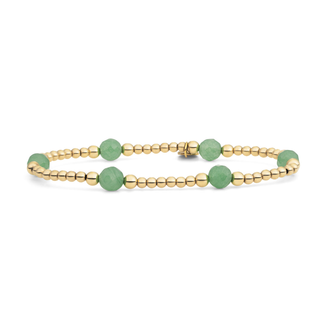 Gouden armband voor dames met edelstenen van Sparkling Jewels #kleur_goud