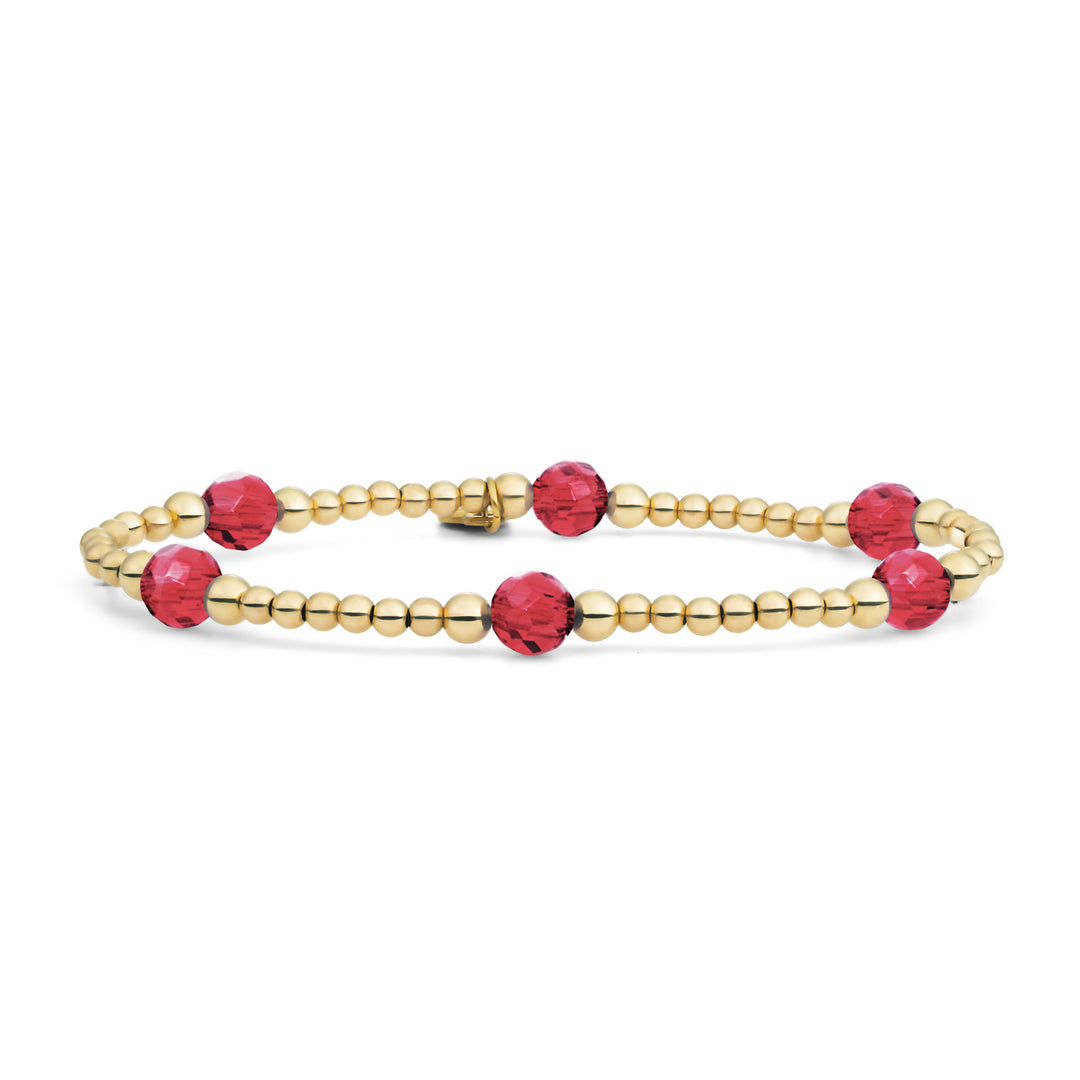  Goudkleurige armband met edelstenen voor vrouwen #kleur_goud