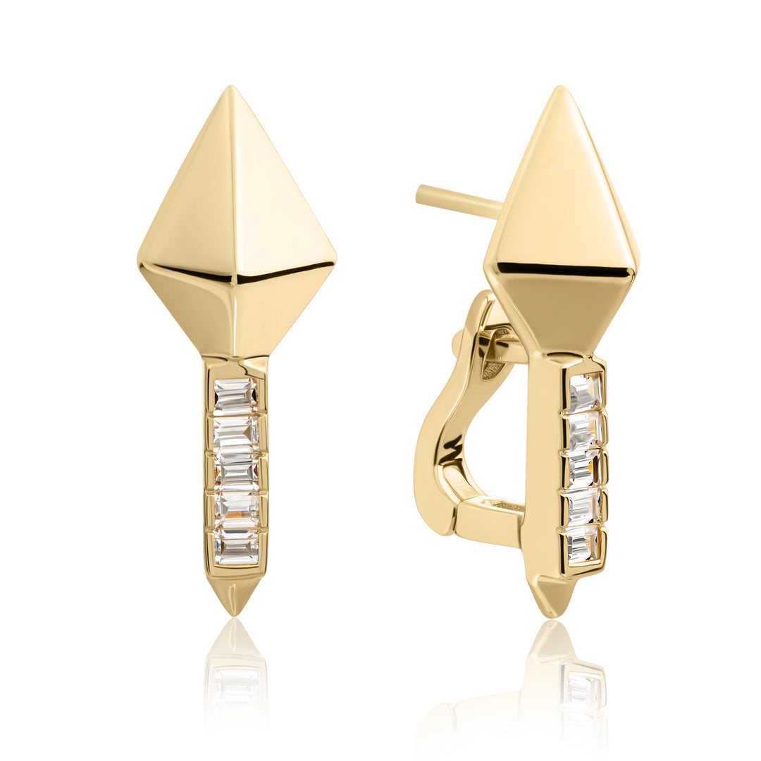 Gouden oorstekers met steentjes van Sparkling Jewels