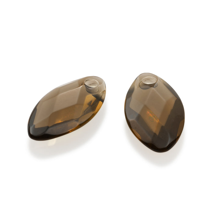 Smoky Quartz Leaf Earring Gemstones
