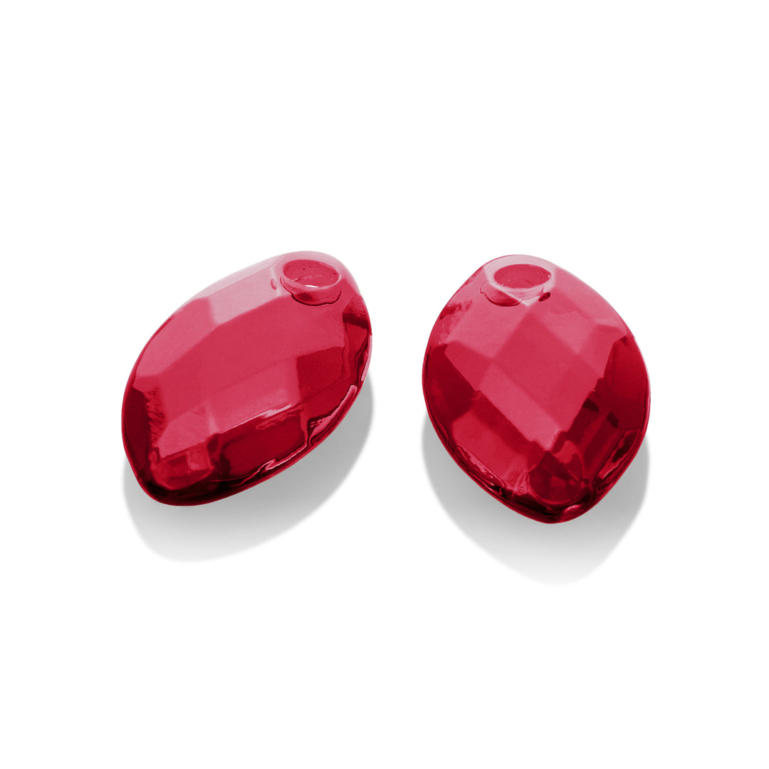 Fuchsia Quartz Leaf Pierres d'oreille