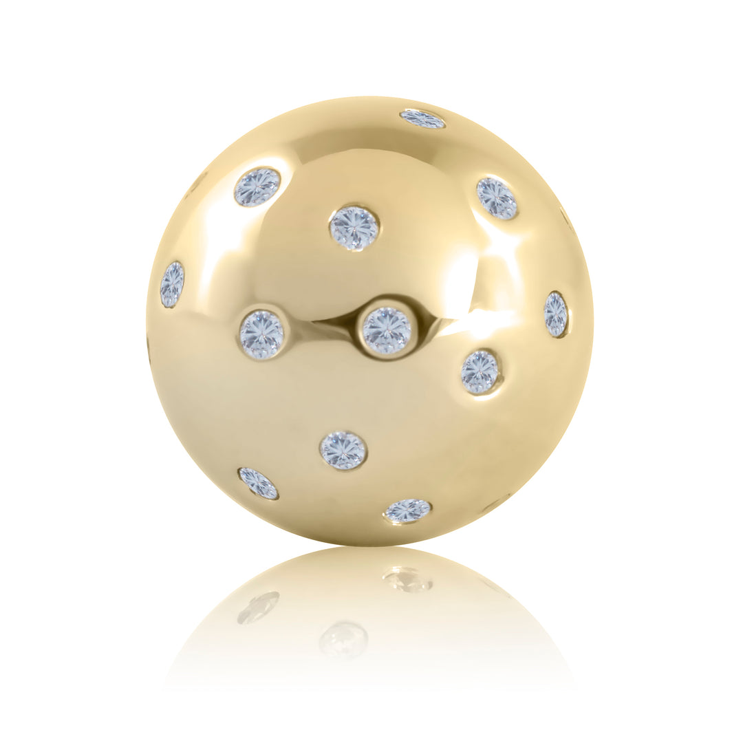 Gold - Swarovski Crystals Flush ball - 20mm - Sparkling Jewels