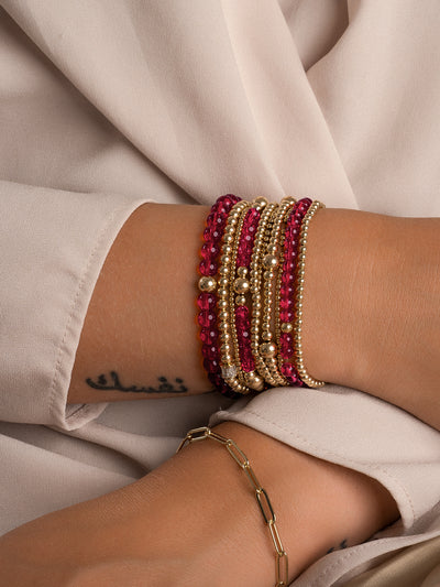 kralen armband met goud voor dames van Sparklin Jewels #kleur_goud