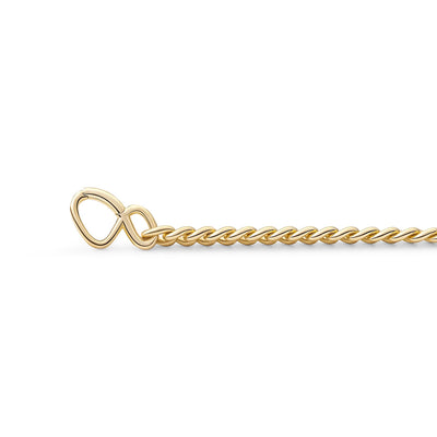 Product afbeelding van de curb chain armband goud met de originele Sparkling Jewels S-sluiting