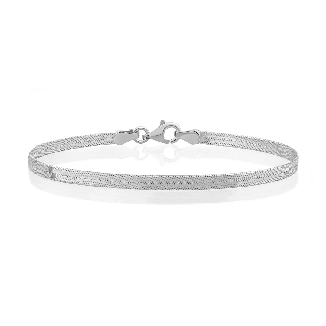 Herringbone bracelet silver