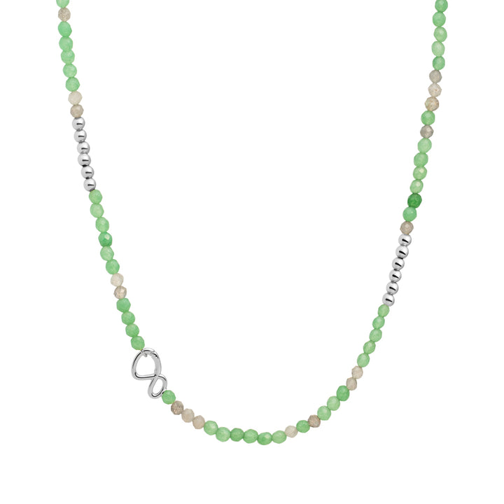 Link necklace Green Aventurine & Labradorite Silver