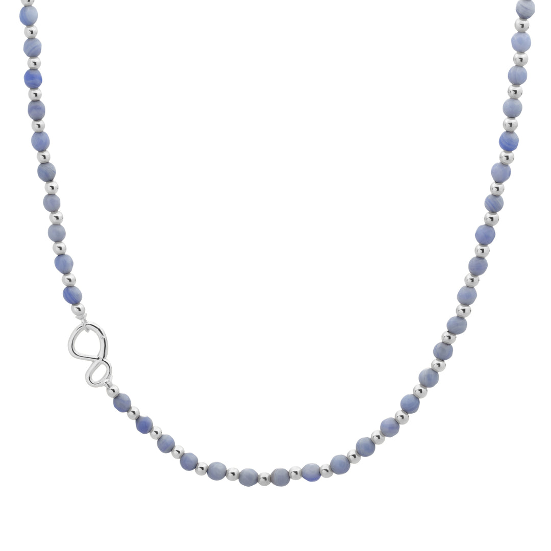 Link necklace Blue Aventurine Mix Silver