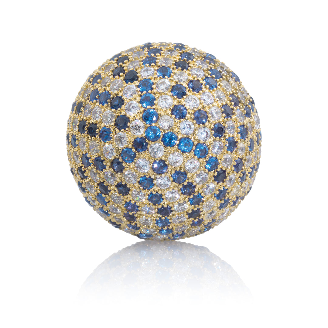 Polaris Goud Blue Flame - 20mm - Sparkling Jewels