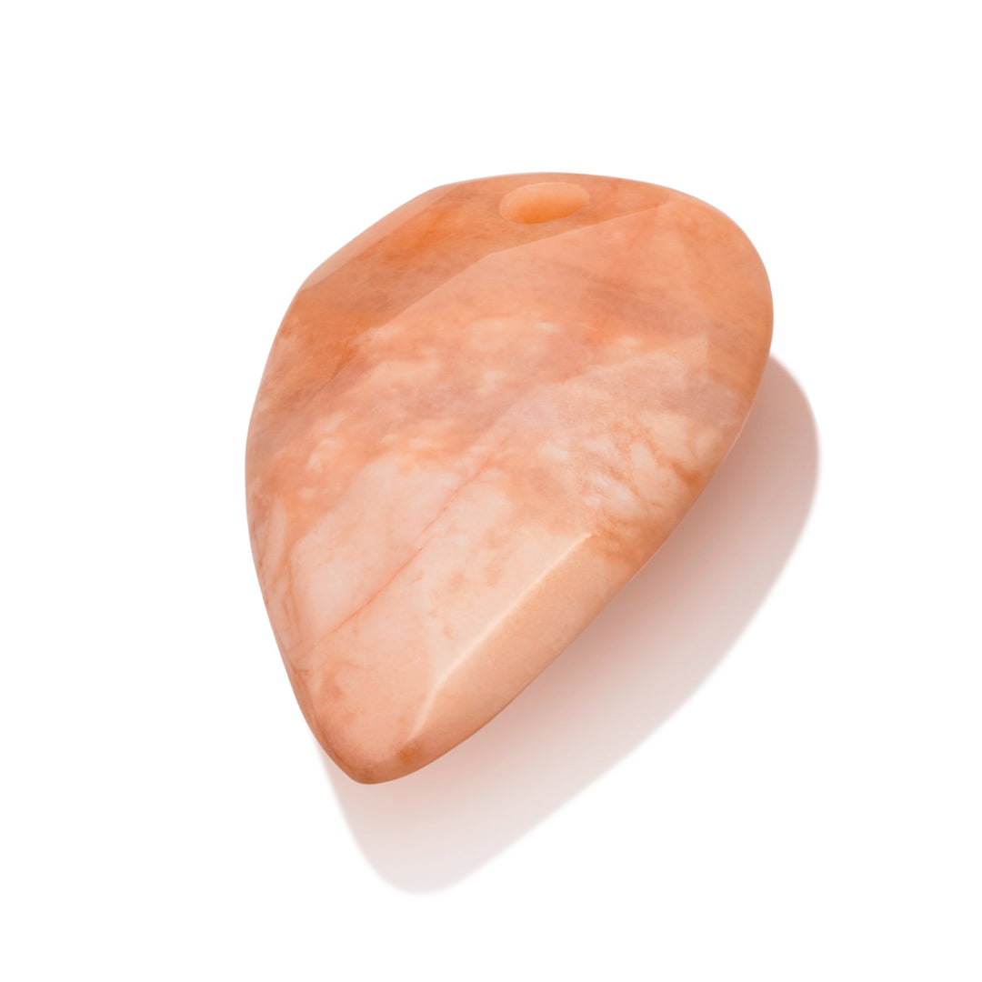 Een ketting edelsteen in de kleur Peach Rhodonite model Blossom