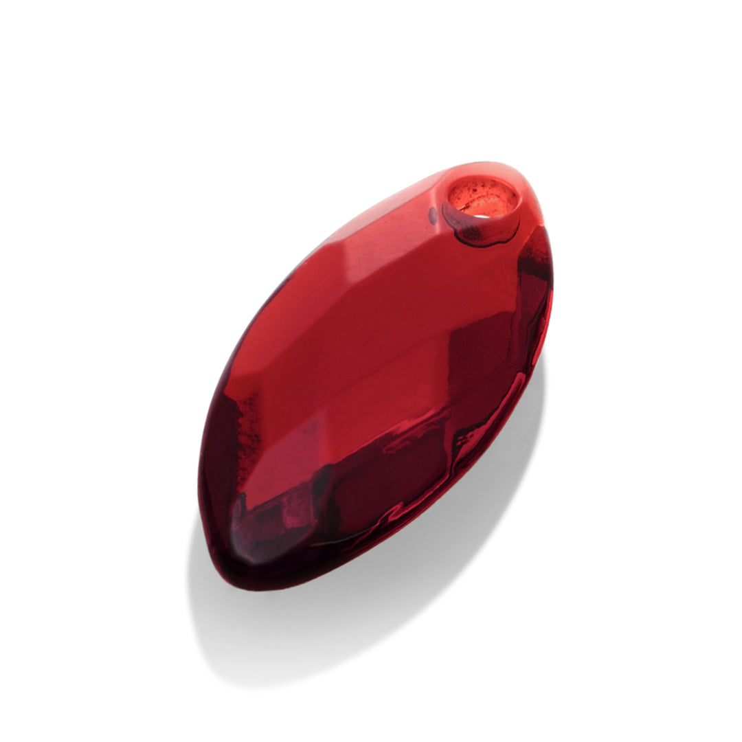 Ruby Quartz Leaf Necklace Gemstones