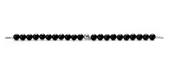 Onyx Orbit armband met Clasps - 6MM - Sparkling Jewels