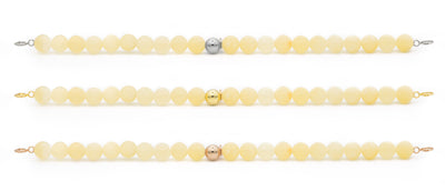 Yellow Calcite Orbit Bracelets with clasps - 6MM - Sparkling Jewels