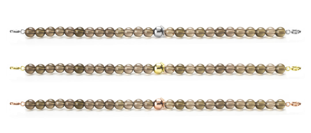 Smoky Kwarts Orbit Armband met gesp - 6MM - Sparkling Jewels