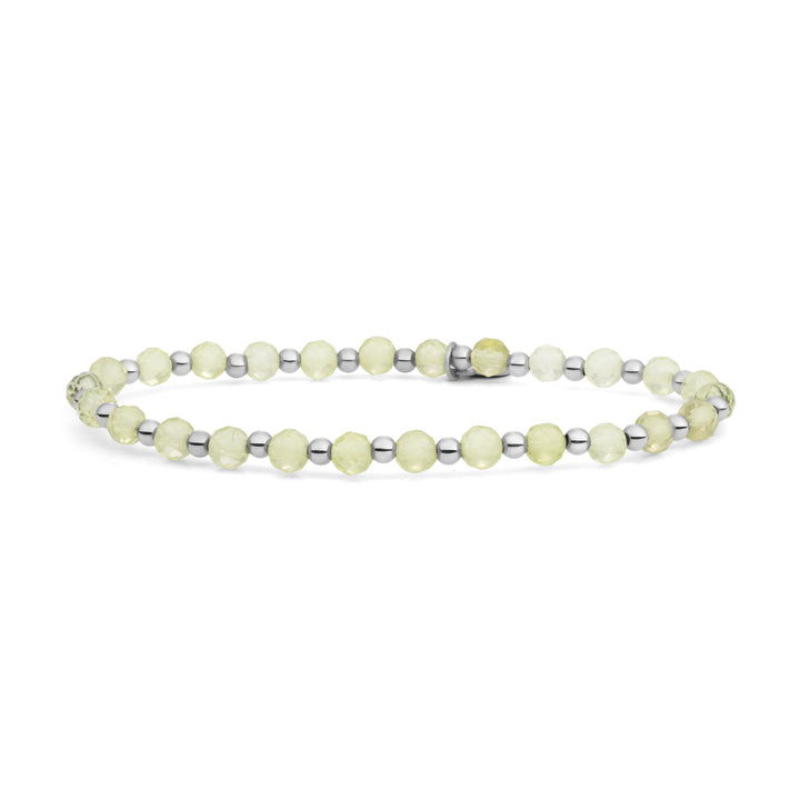  Zilveren kralen armband voor vrouwen met lemon quartz edelsteen #kleur_zilver