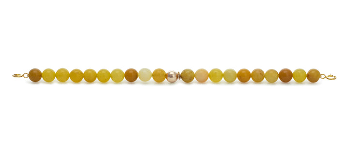 Yellow Jade Orbit Bracelets with clasps - 6MM - Sparkling Jewels