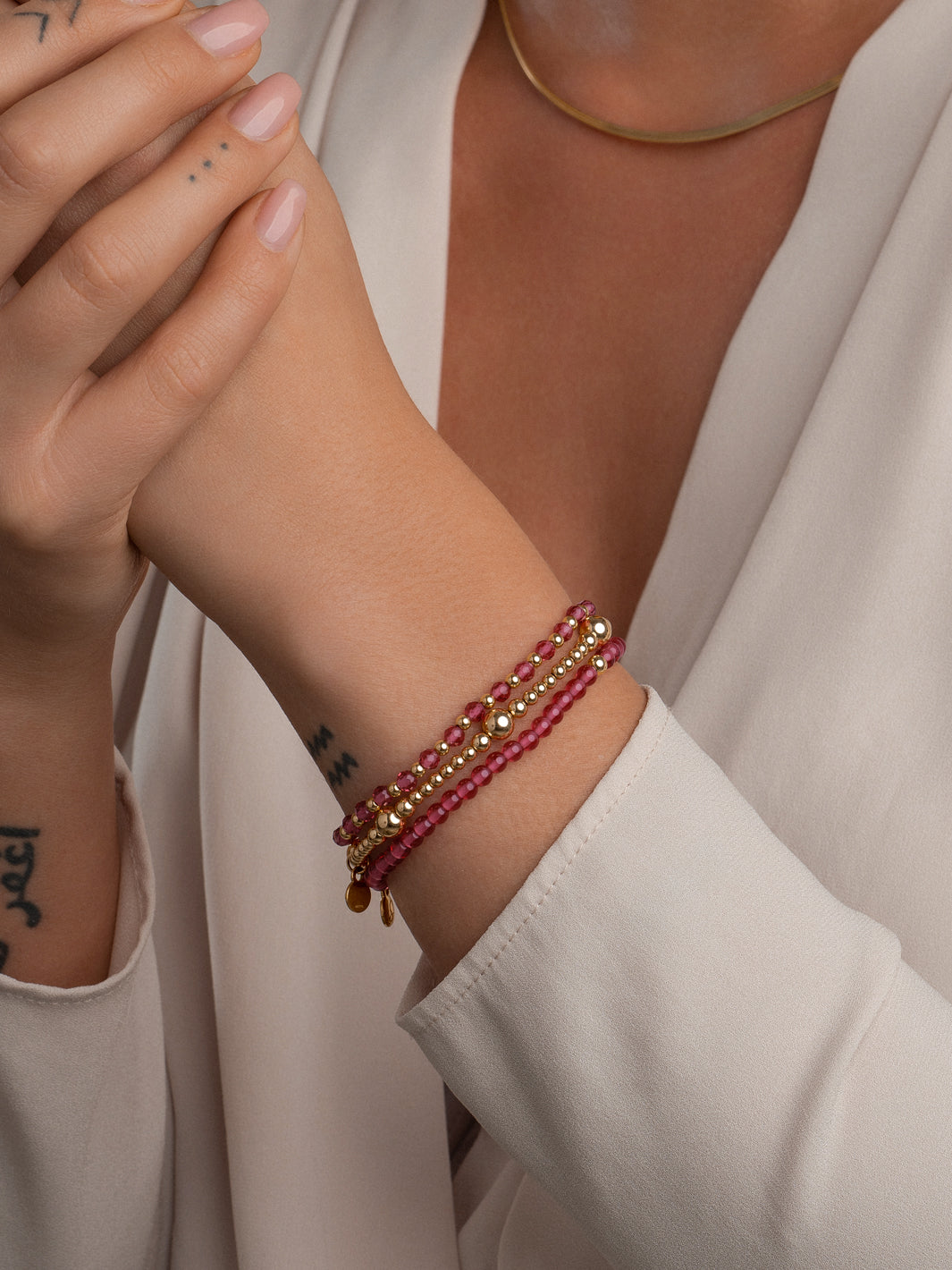 Gouden kralen armband voor vrouwen van Sparkling 