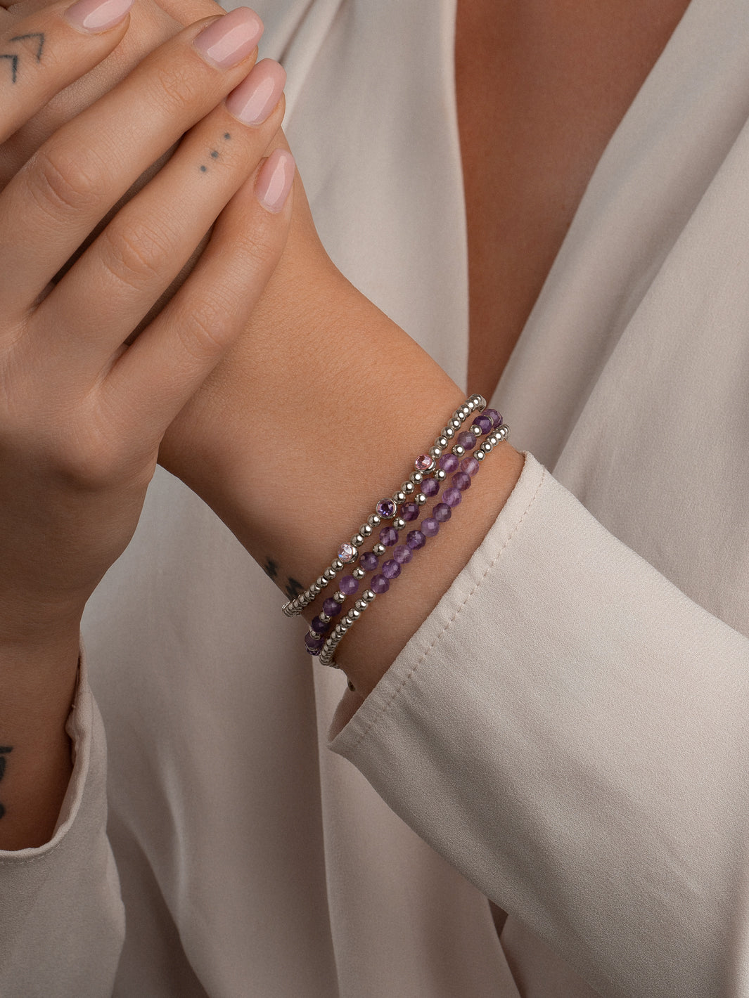armbandenset voor dames Sparkling #kleur_zilver