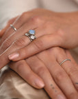 Edge Ring Blue Lace Agate | Zilver