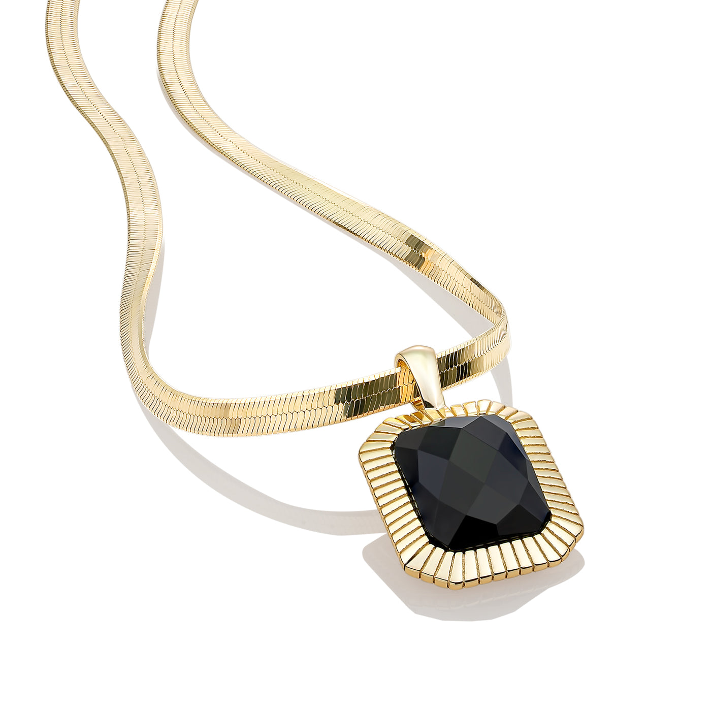 Onyx Baguette Amulet necklace Set