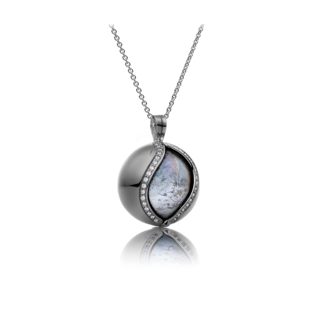 The Core Black - Crystal polished 14mm pendant