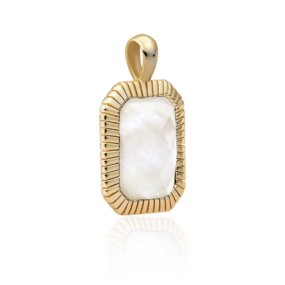 Gouden ketting hanger amulet met parelmoer Sparkling Jewels #kleur_goud
