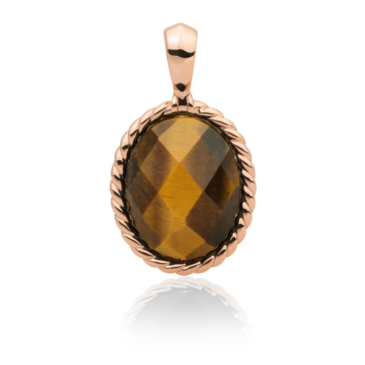 Twist pendant - Tiger Eye