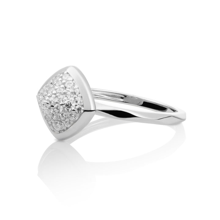 925 sterling zilveren CZ steentjes ring voor dames 