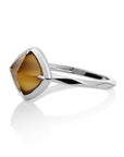 Edge Ring Smoky Quartz - Zilver