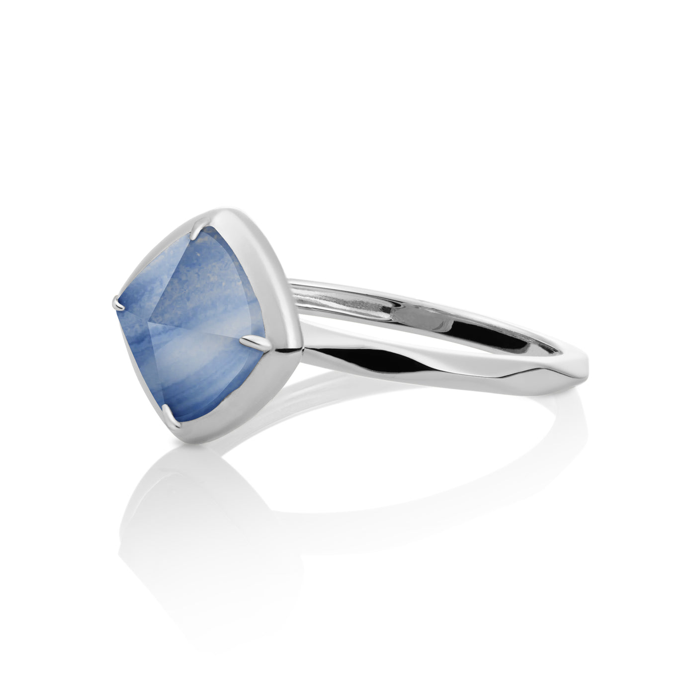 Edge Ring Blue Aventurine - Silver