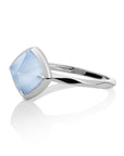 Edge Ring Blue Lace Agate | Zilver
