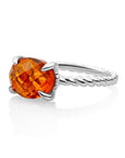 Twist Ring Citrine Quartz - Zilver