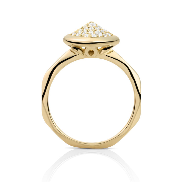 Gouden ring juwelier met CZ steentjes 