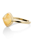 Edge Ring Yellow Jade | 9 karaat