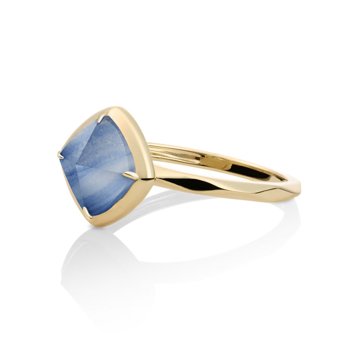 Edge Ring Blue Aventurine | 9 karaat