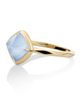 Edge Ring Blue Lace Agate | 9 karaat