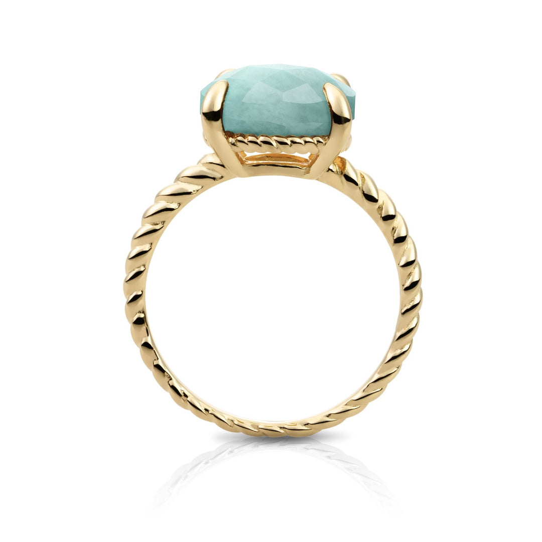 Twist Ring Amazonite - 9 carat