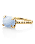 Twist Ring Blue Lace Agate | 9 karaat