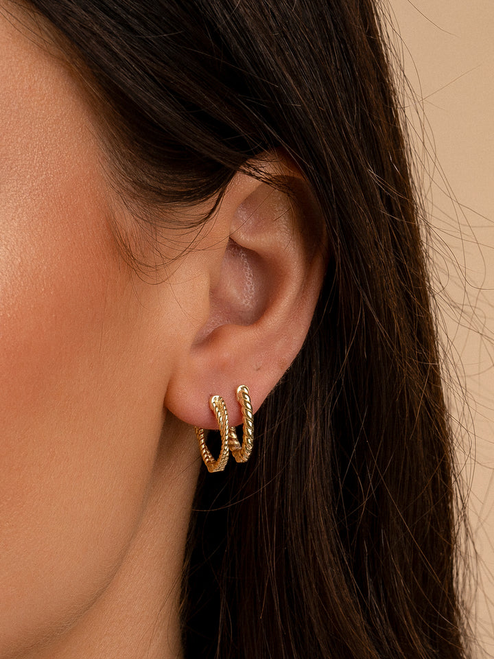 Twist earrings Gold Plated